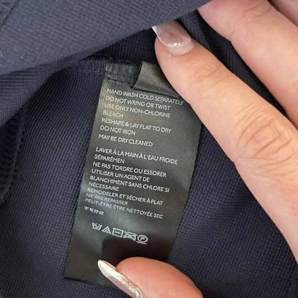 Maeve Anthropologie Navy Stretch Skirt High Waist Pockets Structured XS - Picture 6 of 7